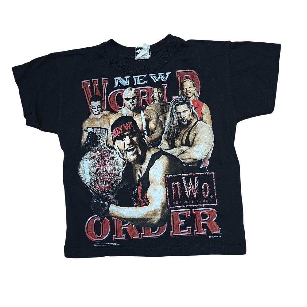 Vintage 1998 WCW nWo "New World Order" Graphic Tee Kids Small